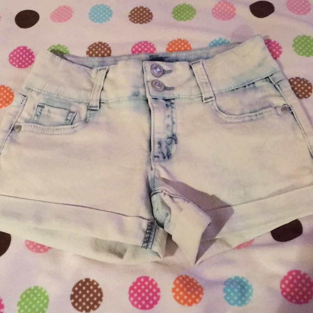 Jordache cuffed jean shorts.